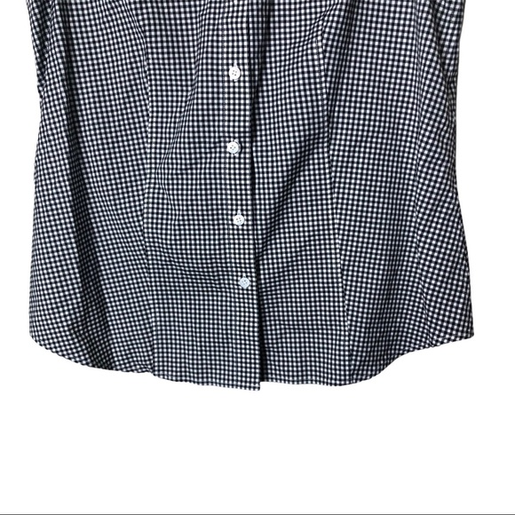 Talbots Petite Gingham Sleeveless Button Front - Picture 7 of 9